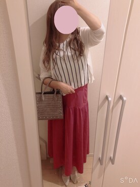 Gu ジーユー のスカート ピンク系 を使った人気ファッションコーディネート Wear