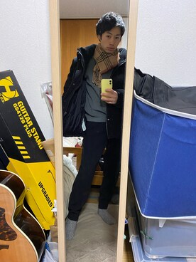 「ZARA（ザラ）のアイテム（ダウンジャケット/コート）」を使った、kear06さん（メンズ・170cm）の冬コーディネート