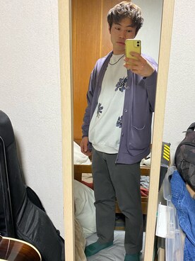 「JUNRED（ジュンレッド）のアイテム（スウェット）」を使った、kear06さん（メンズ・170cm）の春コーディネート