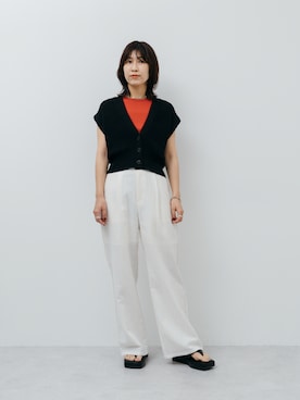 「CITEN（シテン）の＜CITEN（シテン）＞アメリカンスリーブ タンクトップ（タンクトップ）」を使った、baba_aさん（レディース・158cm）の夏コーディネート