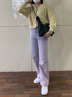 「ごきげんウィーク」｜「アイテム（スニーカー）」を使った、かっぴさん（レディース・161cm）の春コーディネート