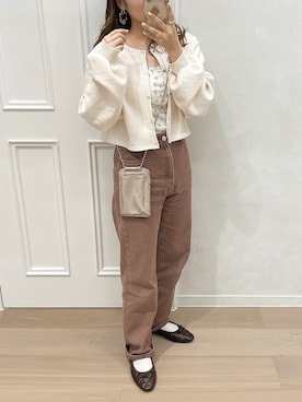 「apres jour（アプレジュール）のアイテム（バレエシューズ）」を使った、chipiさん（レディース・151cm）の秋コーディネート