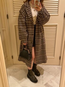 「apres jour（アプレジュール）のアイテム（チェスターコート）」を使った、chipiさん（レディース・151cm）の秋コーディネート