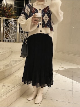 「アプレジュール」｜「アイテム（ブーツ）」を使った、chipiさん（レディース・151cm）の秋コーディネート