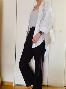 「アイテム（タンクトップ、グレー系）」を使った、yu……さん（レディース・164cm）の夏コーディネート