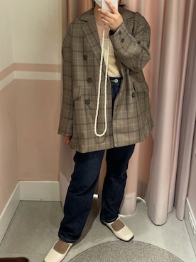 「Heather（ヘザー）のアイテム（テーラードジャケット）」を使った、𝐬𝐚𝐲𝐚𝐤𝐚さん（レディース・154cm）の秋コーディネート