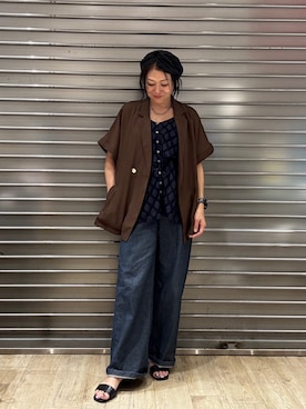 「SOMETHING（サムシング）のアイテム」を使った、micca0118さん（レディース・156cm）の夏コーディネート
