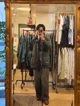 「ネイビー」｜「アイテム（その他アウター）」を使った、amenoishidatamiさん（メンズ・174cm）の春コーディネート