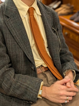 「アイテム（フォーマルスーツ/小物）」を使った、amenoishidatamiさん（メンズ・174cm）の秋コーディネート