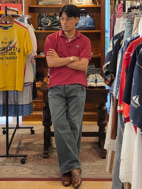 「LACOSTE（ラコステ）のアイテム」を使った、amenoishidatamiさん（メンズ・174cm）の夏コーディネート