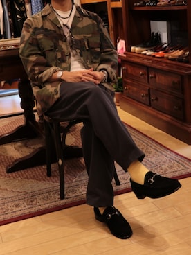 「POLO RALPH LAUREN（ポロ ラルフ ローレン）のアイテム（チノパンツ、ブラック系）」を使った、amenoishidatamiさん（メンズ・174cm）の夏コーディネート