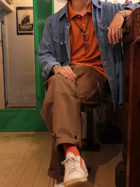 「LACOSTE（ラコステ）のアイテム」を使った、amenoishidatamiさん（メンズ・174cm）の夏コーディネート