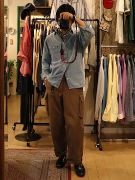 「Levi's（リーバイス）のアイテム（トップス）」を使った、amenoishidatamiさん（メンズ・174cm）の春コーディネート