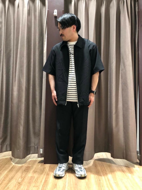 2wayストレッチジップアップ半袖シャツ