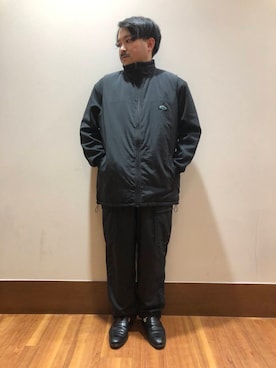 「アイテム（ダウンベスト）」を使った、TORU OKIさん（メンズ・163cm）の秋コーディネート
