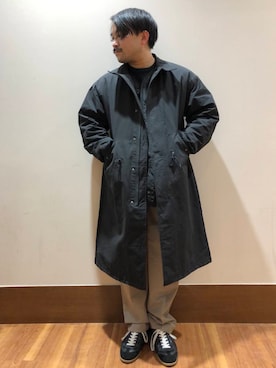 「アイテム（モッズコート）」を使った、TORU OKIさん（メンズ・163cm）の冬コーディネート