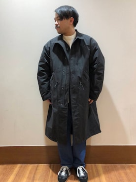 「アイテム（モッズコート）」を使った、TORU OKIさん（メンズ・163cm）の冬コーディネート