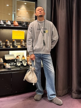 「アイテム（スウェット）」を使った、kwbtさん（メンズ・176cm）の秋コーディネート
