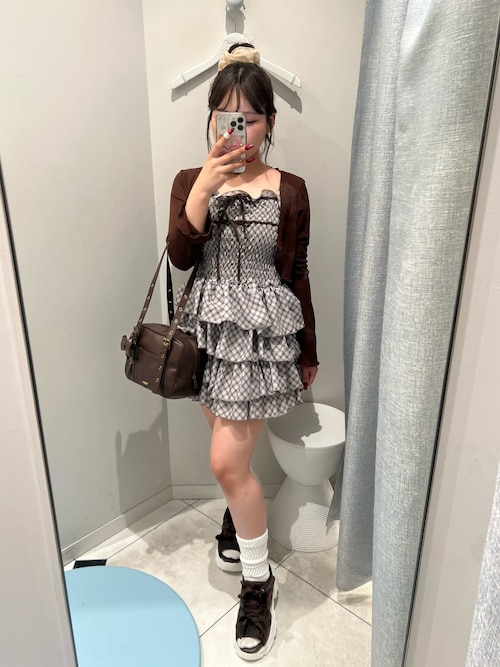 SETアイテム】シャーリングキャミワンピとボレロのセット