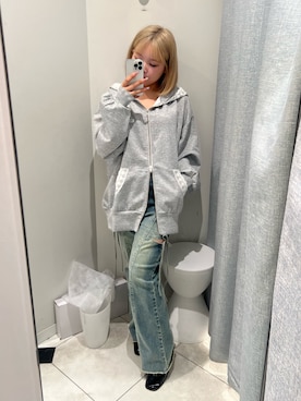 「アイテム（パーカー）」を使った、oliveakanechannさん（レディース・150cm）の夏コーディネート