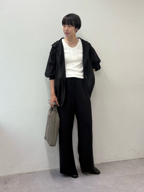 今季完売【新品】GALLARDAGALANTE シアーフーディーシャツ　ブラック セール】シアーフーディーシャツ（シャツ/ブラウス