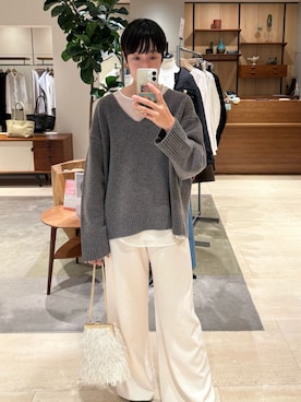 GALLARDAGALANTE ガリャルダガランテ ラクーンオーバーVニット ガリャルダガランテ ラクーン100% ファーニット Vネック オーバー