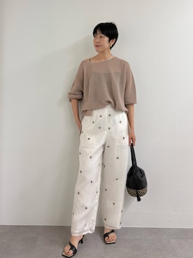 「GALLARDAGALANTE（ガリャルダガランテ）のネックカフ（ネックレス、シルバー系）」を使った、gg_michikoさん（レディース・166cm）の春コーディネート