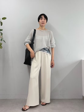 「GALLARDAGALANTE（ガリャルダガランテ）のネックカフ（チョーカー、シルバー系）」を使った、gg_michikoさん（レディース・166cm）の春コーディネート