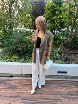 「ANAP（アナップ）のアイテム」を使った、Yukariさん（レディース・156cm）の夏コーディネート