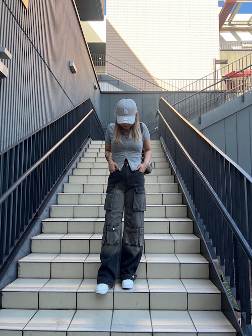 セール】ハート ロゴ モックネック ダブルZIP 半袖 トップス（Tシャツ