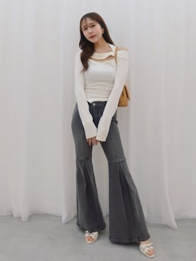 「EATME（イートミー）のアイテム（サンダル）」を使った、MOCAさん（レディース・162cm）の夏コーディネート