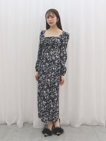 【完売】EATME カットアウトレースアップワンピース　アイボリー　花柄 カットアウトレースアップワンピース｜イートミー（EATME）公式通販