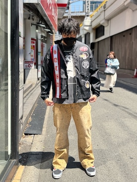 「ROYAL FLASH（ロイヤルフラッシュ）のアイテム（ジャケット/アウター）」を使った、xxnora24さん（メンズ・178cm）の春コーディネート