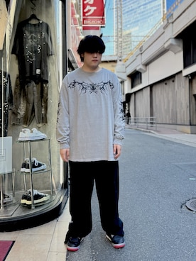 「アイテム（スウェットパンツ）」を使った、xxnora24さん（メンズ・178cm）の夏コーディネート