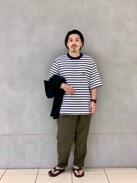 「Scye（サイ）のアイテム（Tシャツ/カットソー）」を使った、kantaさん（メンズ・165cm）の夏コーディネート