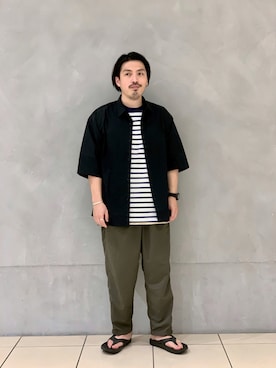 「Scye（サイ）のアイテム（Tシャツ/カットソー）」を使った、kantaさん（メンズ・165cm）の夏コーディネート