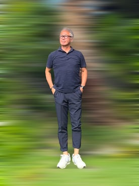 「VOILE BLANCHE（ボイルブランシェ）のアイテム（スニーカー）」を使った、Jirorhythmさん（メンズ・166cm・60代）の夏コーディネート