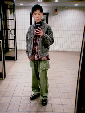 「Eddie Bauer（エディーバウアー）のアイテム（シャツ/ブラウス）」を使った、takuma917さん（メンズ・180cm）の冬コーディネート