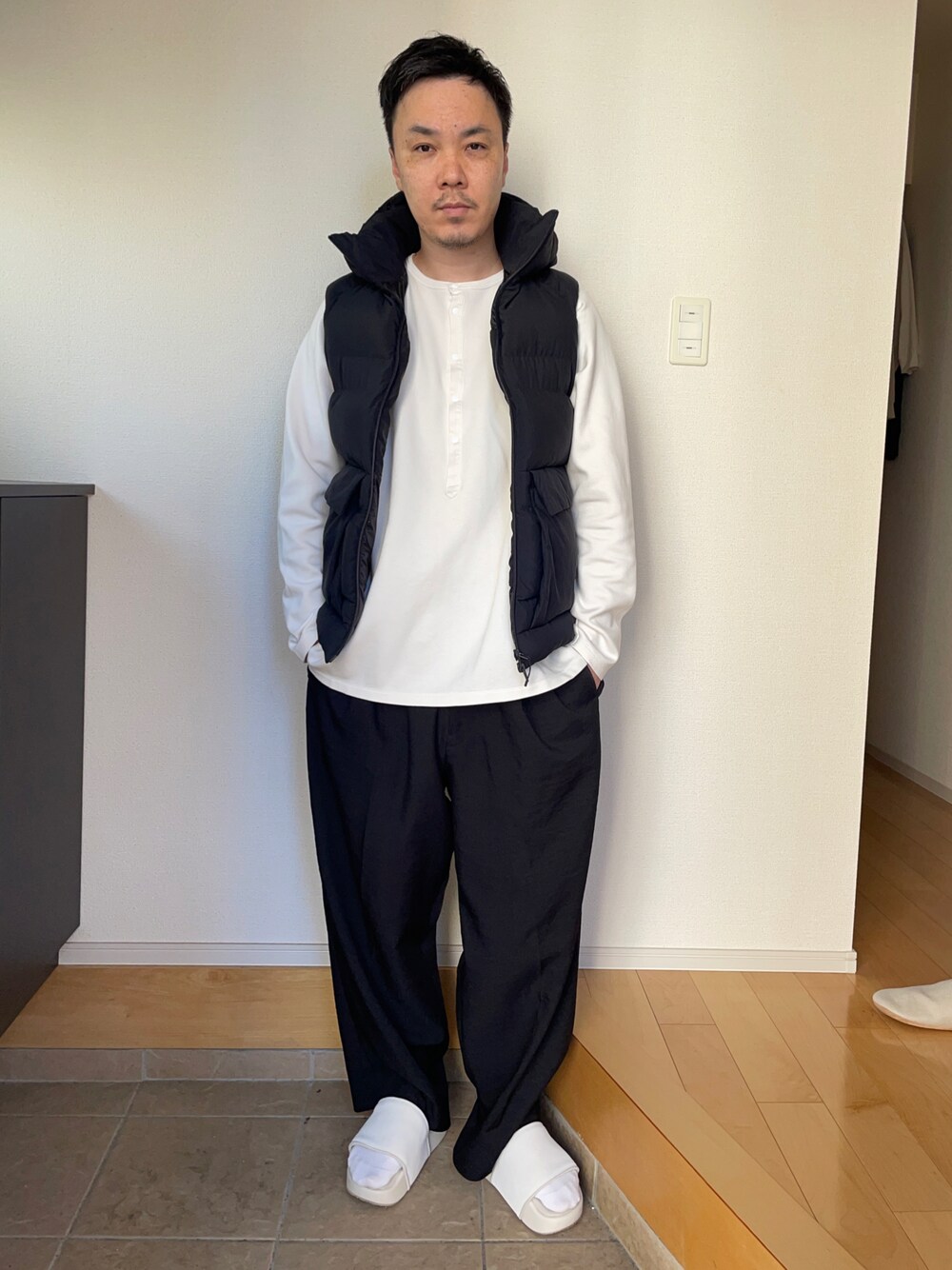 Y-3 ブラック ダウンベスト S 2023A&W 1667173094.jpg