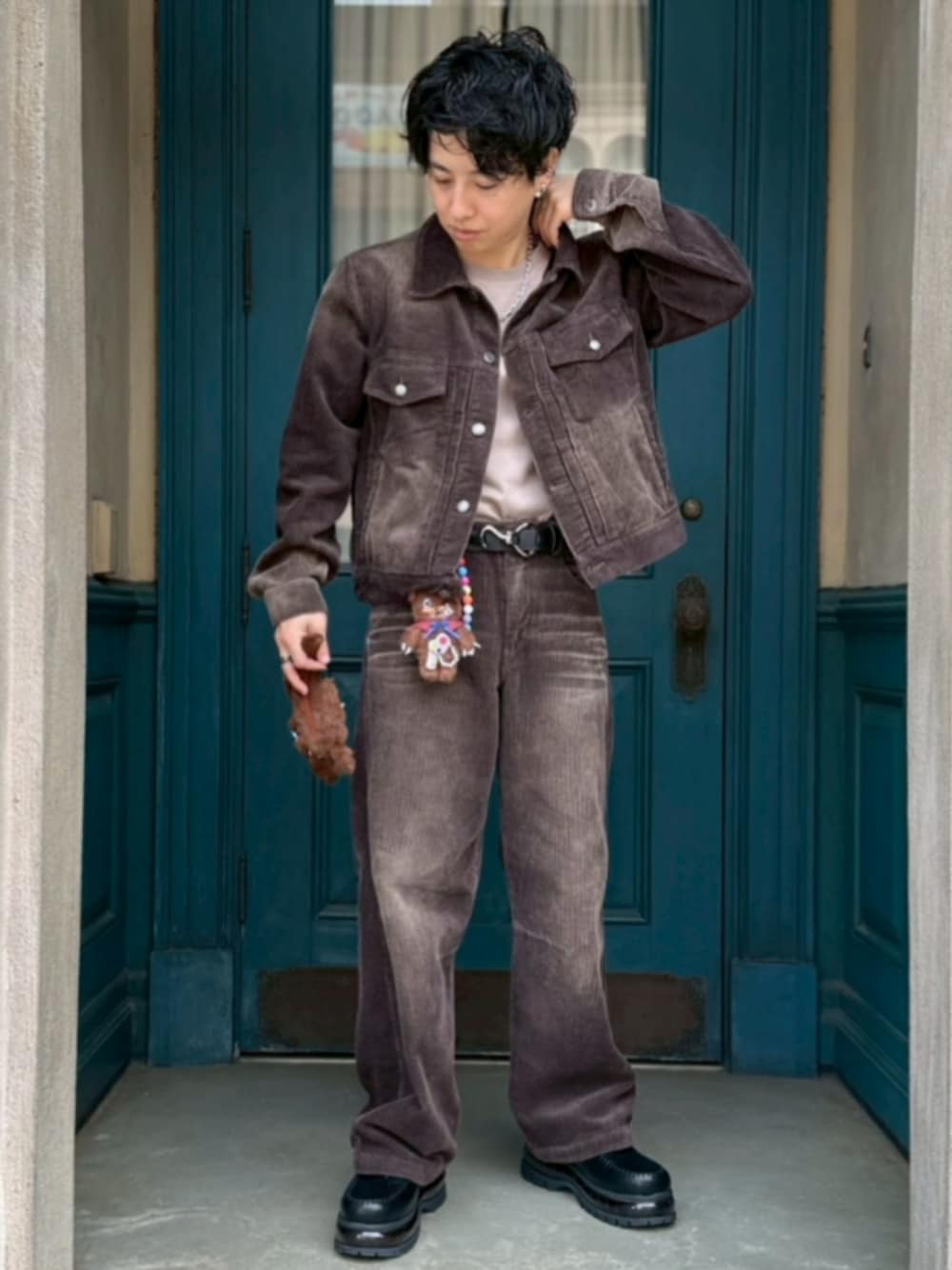 CLEL】Antique Design Corduroy Slacks Pants / アンティークデザイン