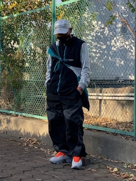 「アイテム（ナイロンジャケット）」を使った、reeboker99さん（メンズ・167cm）の冬コーディネート