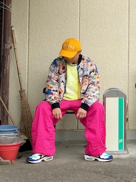 「アイテム（キャップ）」を使った、reeboker99さん（メンズ・167cm）の秋コーディネート