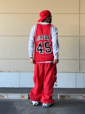 「アイテム（カーゴパンツ）」を使った、reeboker99さん（メンズ・167cm）の秋コーディネート