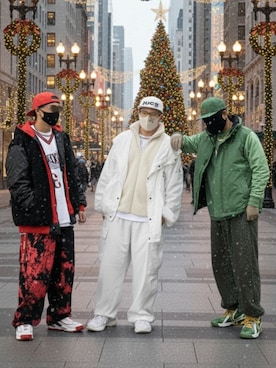 「NBA（エヌビーエー）のアイテム」を使った、reeboker99さん（メンズ・167cm）の冬コーディネート