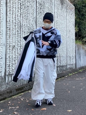 「アイテム（ジャージ）」を使った、reeboker99さん（メンズ・167cm）の冬コーディネート