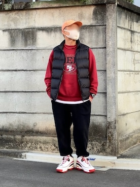 「NFL（ナショナルフットボールリーグ　）のアイテム」を使った、reeboker99さん（メンズ・167cm）の冬コーディネート