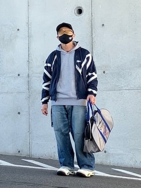 「アイテム（ナイロンジャケット）」を使った、reeboker99さん（メンズ・167cm）の秋コーディネート