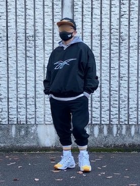 「アイテム（ナイロンジャケット）」を使った、reeboker99さん（メンズ・167cm）の冬コーディネート