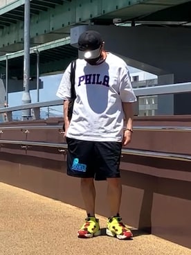 「NBA（エヌビーエー）のアイテム」を使った、reeboker99さん（メンズ・167cm）の春コーディネート