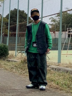 「アイテム（帽子）」を使った、reeboker99さん（メンズ・167cm）の秋コーディネート